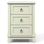 Heynemo Modern Painted 3-Drawer Nightstand