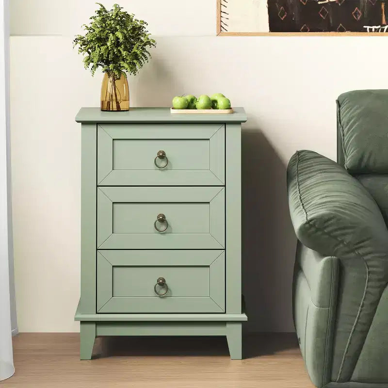 Heynemo Modern Painted 3-Drawer Nightstand