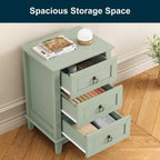 Heynemo Modern Painted 3-Drawer Nightstand