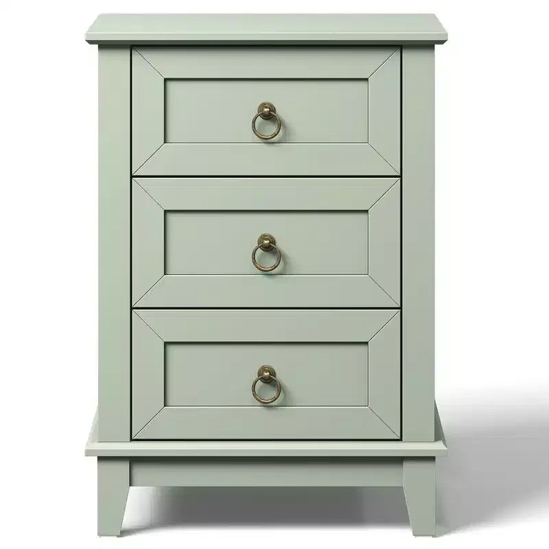 Heynemo Modern Painted 3-Drawer Nightstand