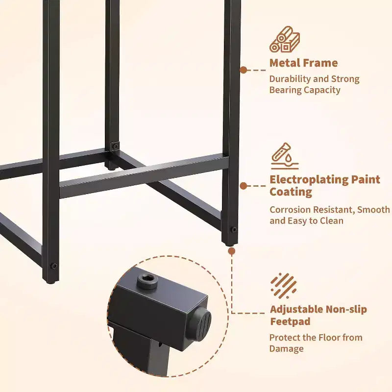 Lot de 2 tabourets de bar, hauteur de comptoir 63 cm, en cuir PU avec dossier, chaises rembourrées modernes avec pieds en métal pour îlot de cuisine, bar, comptoir