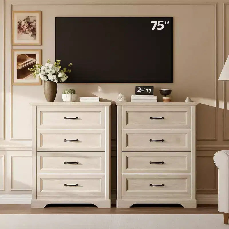 Dresser For Bedroom,5 Drawer Dressers Chests of Drawers,Modern Tall Dresser, Wood Drawer Chest Storage Cabinet for Living Room, Hallway, Entryway