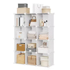 Organisateur de rangement 12 cubes, étagère en PVC empilable à monter soi-même, unité polyvalente pour chambre/salon/bureau à domicile
