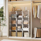 Organisateur de rangement 12 cubes, étagère en PVC empilable à monter soi-même, unité polyvalente pour chambre/salon/bureau à domicile