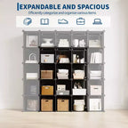 Organisateur de rangement 12 cubes, étagère en PVC empilable à monter soi-même, unité polyvalente pour chambre/salon/bureau à domicile