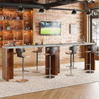 Table de bar rectangulaire moderne 55 en faux marbre, hauteur comptoir - Table de salle à manger haute pour cuisine et salon - Table de pub ou îlot de cuisine