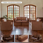 Anabei Modular Washable 3-Seater U-Sectional Sofa | Deluxe+ Seat & Cloud Pillow