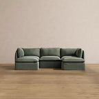 Anabei Modular Washable 3-Seater U-Sectional Sofa | Deluxe+ Seat & Cloud Pillow