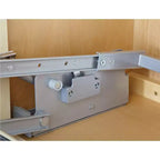 Rev-A-Shelf Étagère de rangement escamotable robuste 24 po pour armoires hautes de cuisine/salle de bain, rangement à deux niveaux à montage mural, chrome, 5PD-24CRN