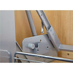 Rev-A-Shelf Étagère de rangement escamotable robuste 24 po pour armoires hautes de cuisine/salle de bain, rangement à deux niveaux à montage mural, chrome, 5PD-24CRN