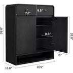 Meuble de rangement à chaussures de 80 cm, 2 portes, 2 tiroirs, organisateur autoportant pour entrée, pour couloir, salon