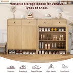 Meuble de rangement à chaussures de 80 cm, 2 portes, 2 tiroirs, organisateur autoportant pour entrée, pour couloir, salon