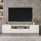 Meuble TV moderne ATJafurn pour téléviseurs de 65/70/75/85 pouces, meuble TV en bois avec rangement et tiroirs pour salon