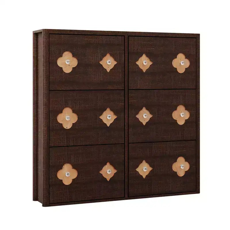 Flip Drawer Shoe Cabinet, Large Capacity Shoe Storage Organizer with Hidden Compartments, Narrow Tipping Bucket Shoe Rack for Entryway Hallway
