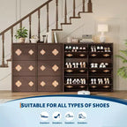 Flip Drawer Shoe Cabinet, Large Capacity Shoe Storage Organizer with Hidden Compartments, Narrow Tipping Bucket Shoe Rack for Entryway Hallway