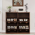 Flip Drawer Shoe Cabinet, Large Capacity Shoe Storage Organizer with Hidden Compartments, Narrow Tipping Bucket Shoe Rack for Entryway Hallway