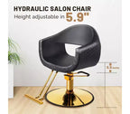 Karl Home Eye-catching Rhombus Stitch Pattern Extra Wide Seat Hair Stylist Salon Chair
