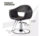 Karl Home Eye-catching Rhombus Stitch Pattern Extra Wide Seat Hair Stylist Salon Chair