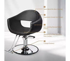 Karl Home Eye-catching Rhombus Stitch Pattern Extra Wide Seat Hair Stylist Salon Chair