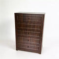 Vacuum-formed retro five-drawer chest