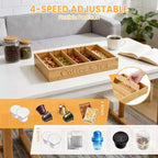 Support à dosettes de café en bois pour comptoir, organiseur de dosettes K en bois naturel, peut contenir plus de 30 dosettes/sachets de thé, décoration de station de café peu encombrante