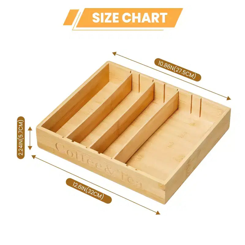 Support à dosettes de café en bois pour comptoir, organiseur de dosettes K en bois naturel, peut contenir plus de 30 dosettes/sachets de thé, décoration de station de café peu encombrante