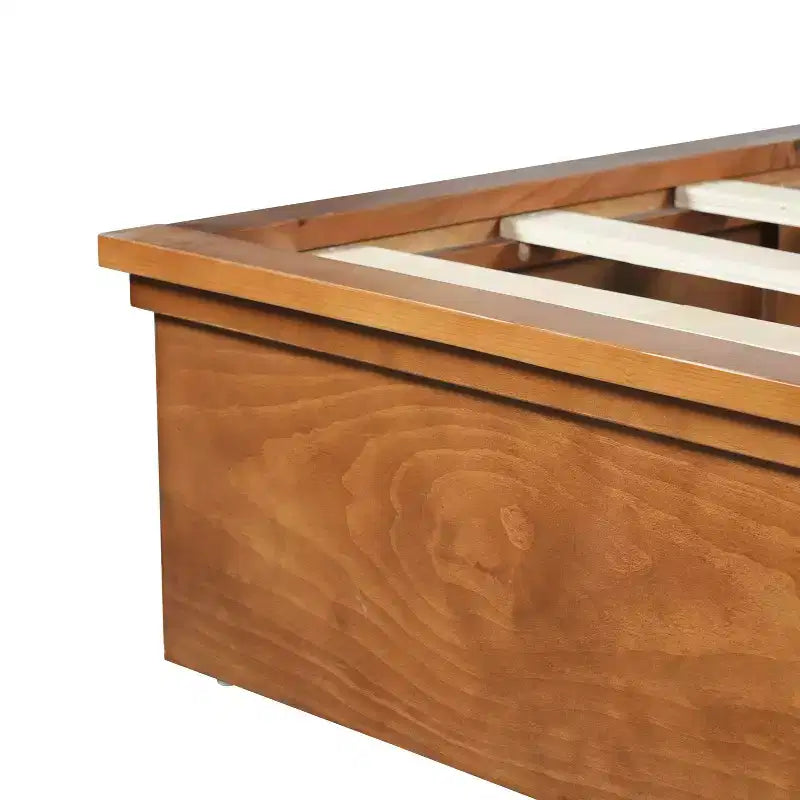 Cadre de lit plateforme moderne en bois Parker Christopher Knight Home avec tête de lit capitonnée et étagères de rangement latérales