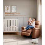 Fauteuil de salle à manger inclinable pivotant surdimensionné, similicuir PU bicolore vintage, chauffage/massage, télécommande, accoudoirs escamotables, base à 360°, chambre d'enfant/salon