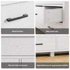 7 Drawers Dresser, Metal Handle, Wooden Dresser Organizer, for Living Room, Entryway