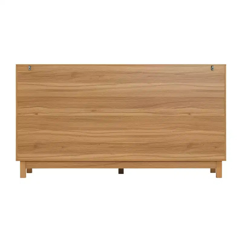Commode moderne à 6 tiroirs Whisen avec panneau cannelé, coffre d'appoint pour chambre à coucher, armoire de rangement polyvalente