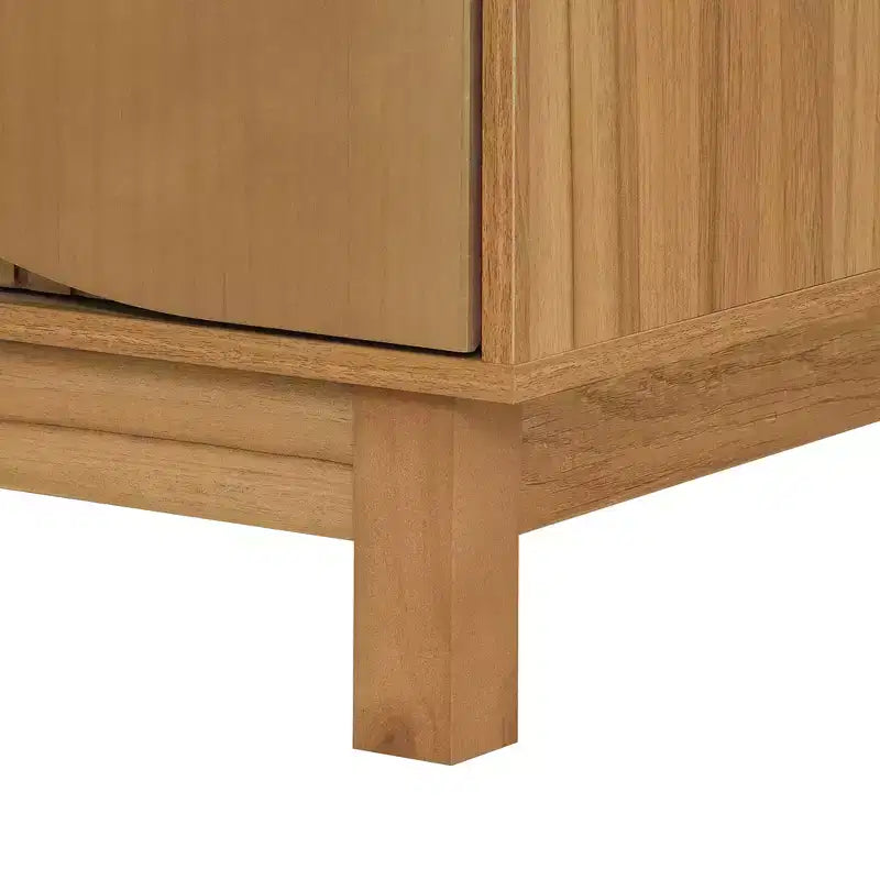 Commode moderne à 6 tiroirs Whisen avec panneau cannelé, coffre d'appoint pour chambre à coucher, armoire de rangement polyvalente