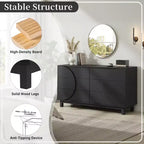 Commode moderne à 6 tiroirs Whisen avec panneau cannelé, coffre d'appoint pour chambre à coucher, armoire de rangement polyvalente