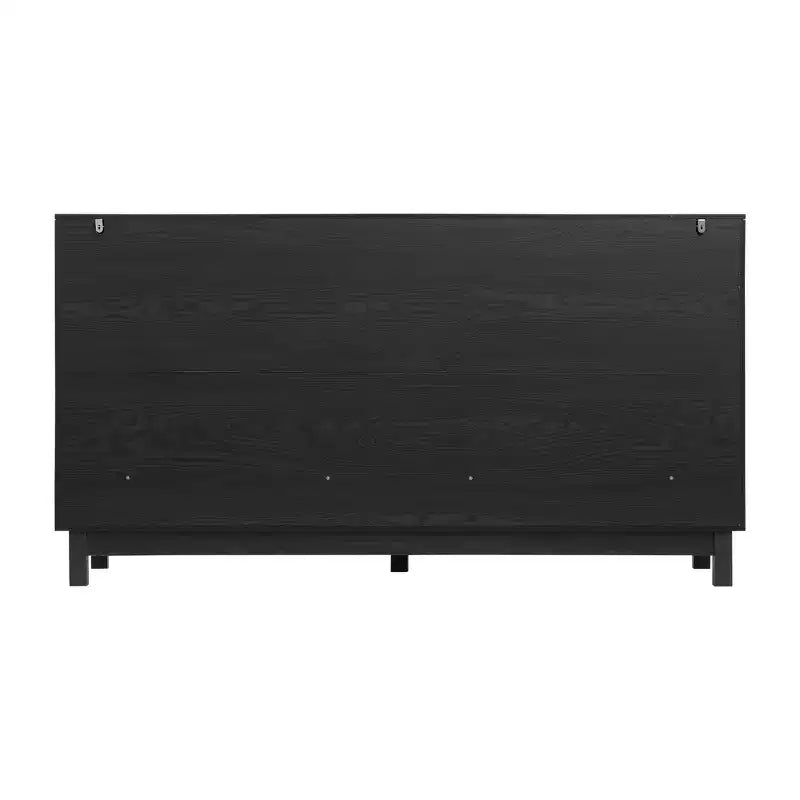 Commode moderne à 6 tiroirs Whisen avec panneau cannelé, coffre d'appoint pour chambre à coucher, armoire de rangement polyvalente