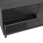 Commode moderne à 6 tiroirs Whisen avec panneau cannelé, coffre d'appoint pour chambre à coucher, armoire de rangement polyvalente