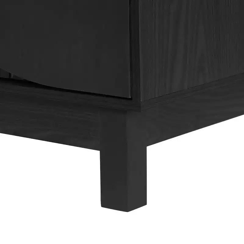 Commode moderne à 6 tiroirs Whisen avec panneau cannelé, coffre d'appoint pour chambre à coucher, armoire de rangement polyvalente