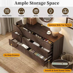 Commode moderne à 6 tiroirs Whisen avec panneau cannelé, coffre d'appoint pour chambre à coucher, armoire de rangement polyvalente