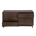 Commode moderne à 6 tiroirs Whisen avec panneau cannelé, coffre d'appoint pour chambre à coucher, armoire de rangement polyvalente