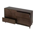 Commode moderne à 6 tiroirs Whisen avec panneau cannelé, coffre d'appoint pour chambre à coucher, armoire de rangement polyvalente