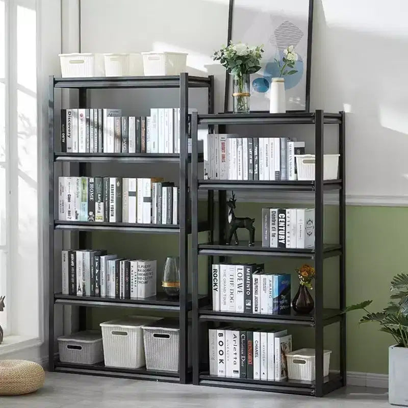 Étagères utilitaires métalliques à 5 niveaux de 63 pouces de hauteur, étagères de rangement robustes et réglables pour garage, rayonnages industriels