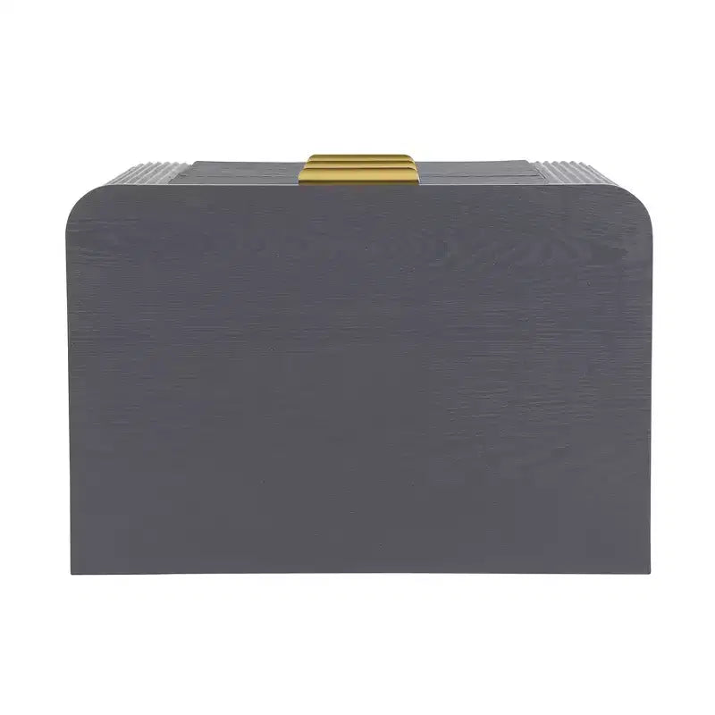 Table de chevet Whisen Modern à 3 tiroirs avec motif à rainures ondulées, pieds en forme de gourde et poignée dorée pour chambre à coucher