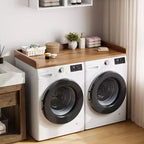 Comptoir Lave-linge Sèche-linge, Plan de Travail pour Lave-linge et Sèche-linge avec Patins Antidérapants et Rails de Bord Arrondis, 54,3 x 27,6, Organisation de Buanderie