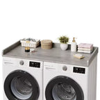 Comptoir Lave-linge Sèche-linge, Plan de Travail pour Lave-linge et Sèche-linge avec Patins Antidérapants et Rails de Bord Arrondis, 54,3 x 27,6, Organisation de Buanderie