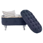 Banc de rangement capitonné Whisen 29,5'' avec détails à pompons, revêtement en tissu doux pour chambre et entrée