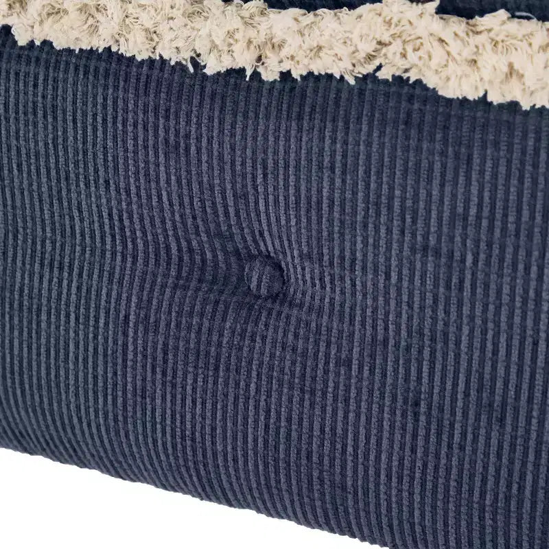 Banc de rangement capitonné Whisen 29,5'' avec détails à pompons, revêtement en tissu doux pour chambre et entrée
