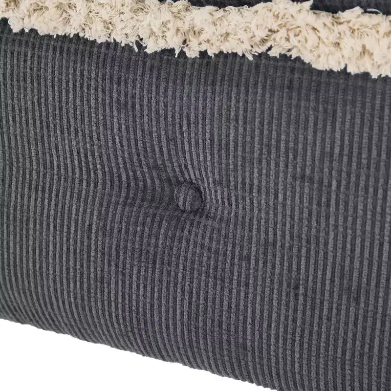 Banc de rangement capitonné Whisen 29,5'' avec détails à pompons, revêtement en tissu doux pour chambre et entrée