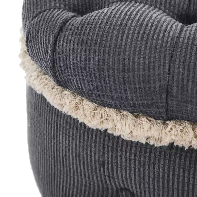Banc de rangement capitonné Whisen 29,5'' avec détails à pompons, revêtement en tissu doux pour chambre et entrée