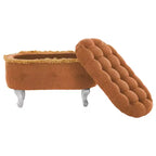 Banc de rangement capitonné Whisen 29,5'' avec détails à pompons, revêtement en tissu doux pour chambre et entrée