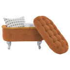 Banc de rangement capitonné Whisen 29,5'' avec détails à pompons, revêtement en tissu doux pour chambre et entrée