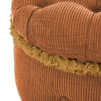 Banc de rangement capitonné Whisen 29,5'' avec détails à pompons, revêtement en tissu doux pour chambre et entrée