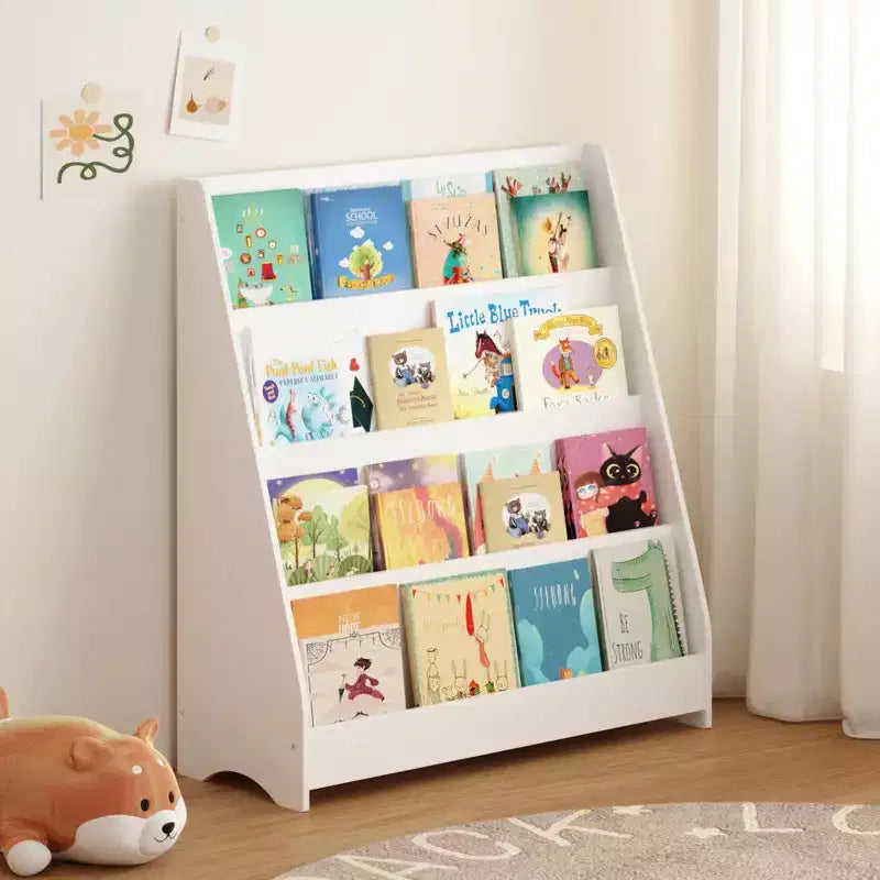 GDFStudio Zee Étagère à Livres Moderne à 4 Niveaux pour Enfants